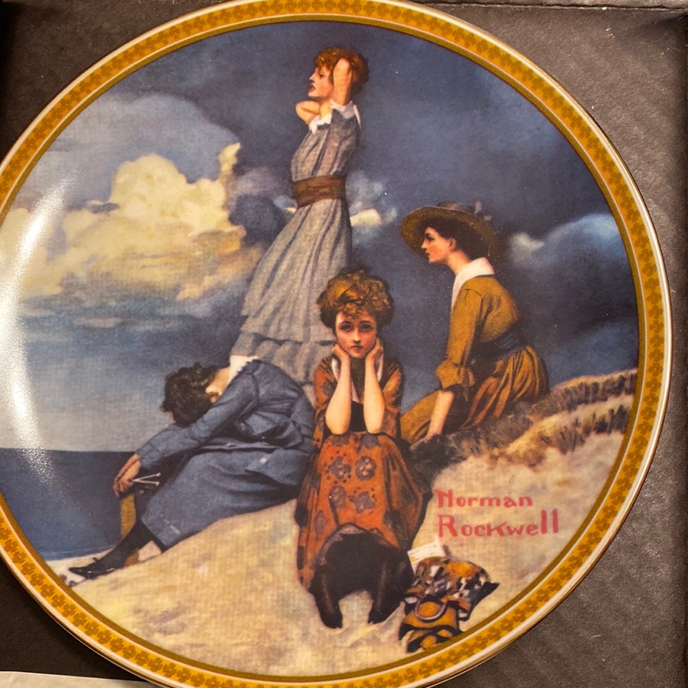 Norman Rockwell “Waiting on the Shore” Collectable Plate